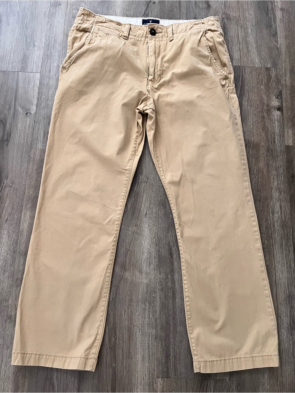American Eagle Outfitters Khaki Straight-Leg Chinos Pants Size 34/30